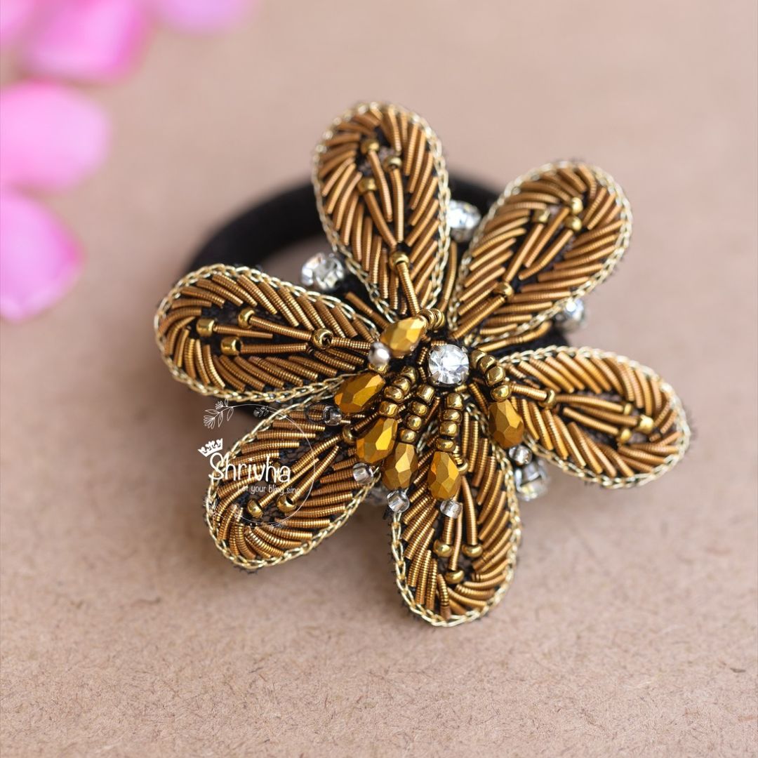 Golden Petal Hair Elastic