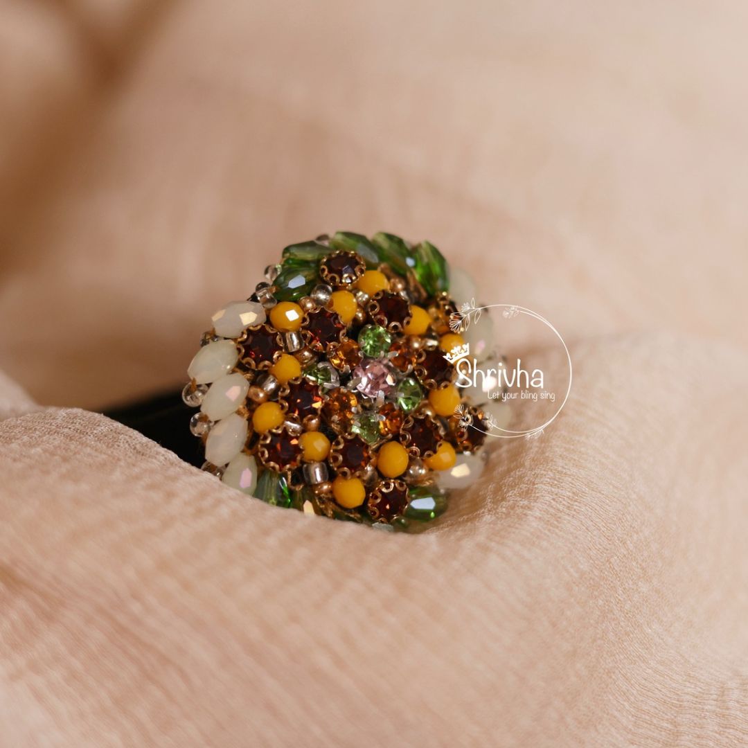 Autumnal Charm Beaded Hair Tie