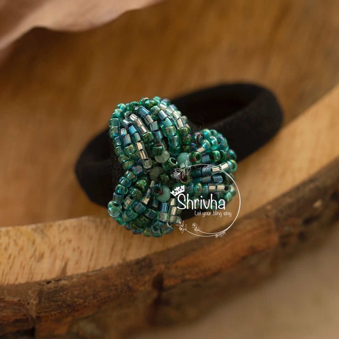 Emerald Green Beaded Hairband