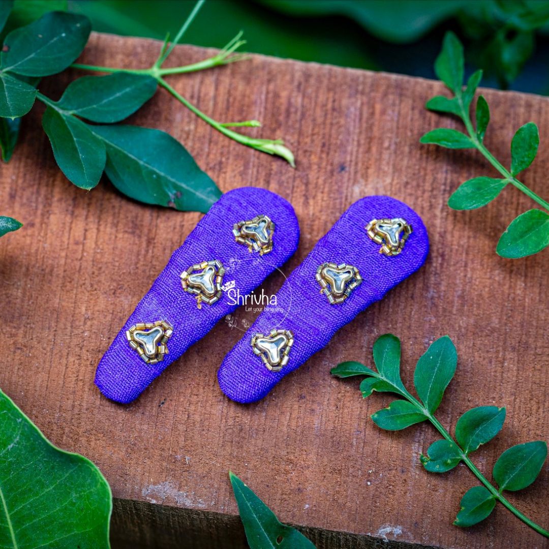 Handcrafted Regal Violet – Tic Tac Clip Set