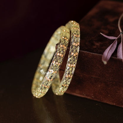 Prism Perfection – Patterned Glass Bangles (2 Pcs)