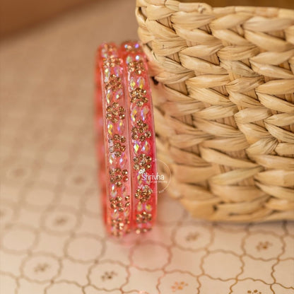 Vibrant Horizons – Vibrant Glass Bangles (2 Pcs)