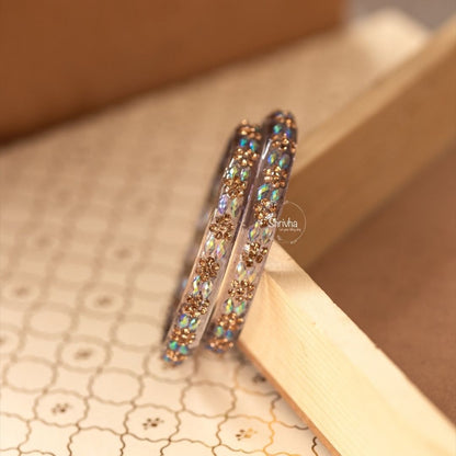 Vibrant Horizons – Vibrant Glass Bangles (2 Pcs)