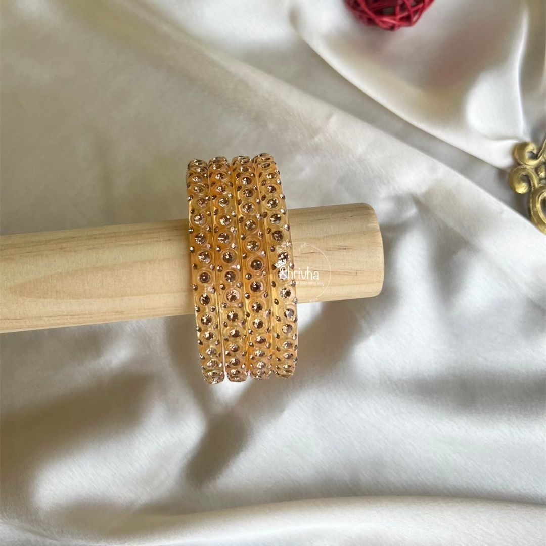Twilight Reverie – Elegant Glass Bangles (4Pc)
