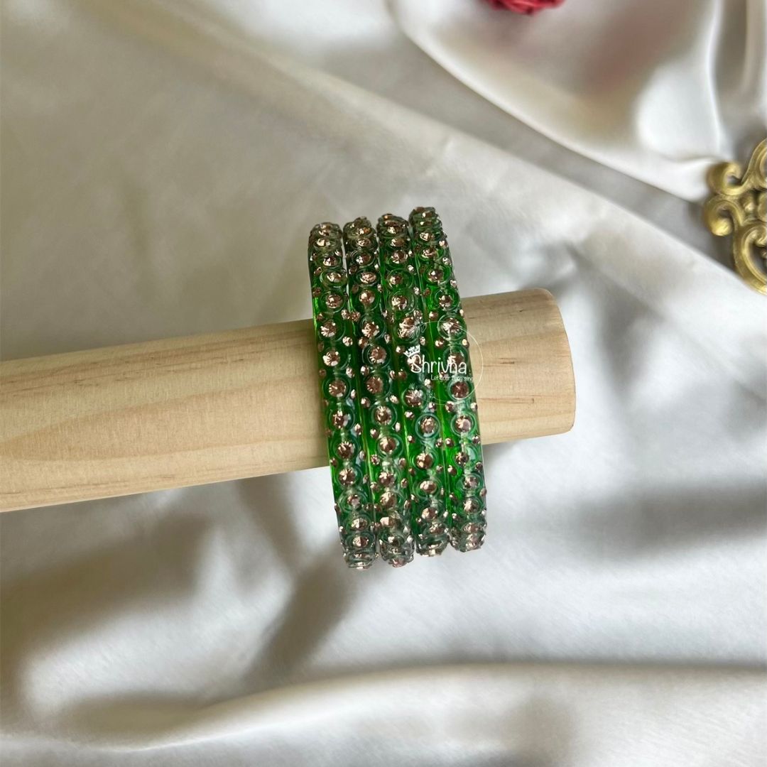 Twilight Reverie – Elegant Glass Bangles (4Pc)