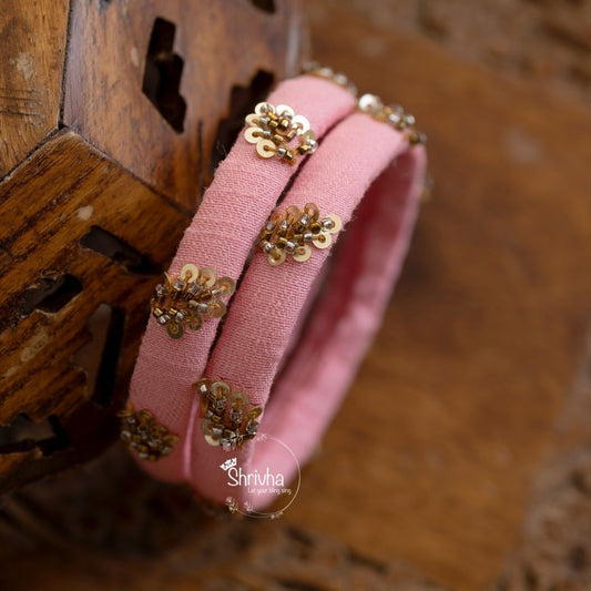 Blush Pink – Blossom Embellished Bangle (1 pc)