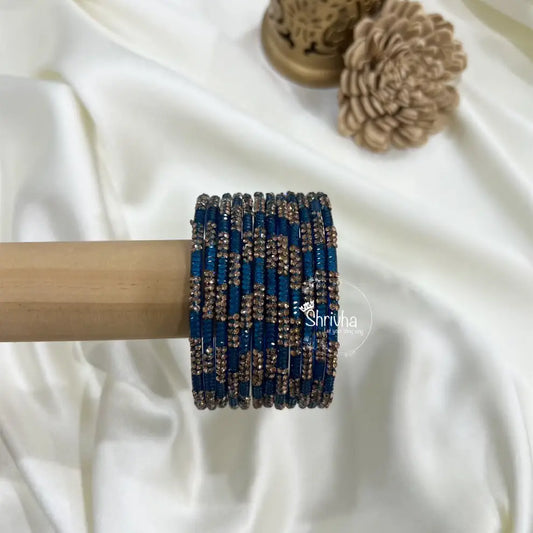 Royal Legacy glass bangles with intricate stone embellishments by Shrivha