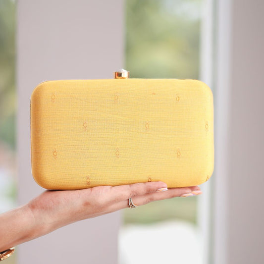 Sunshine Yellow – Embroidered Clutch