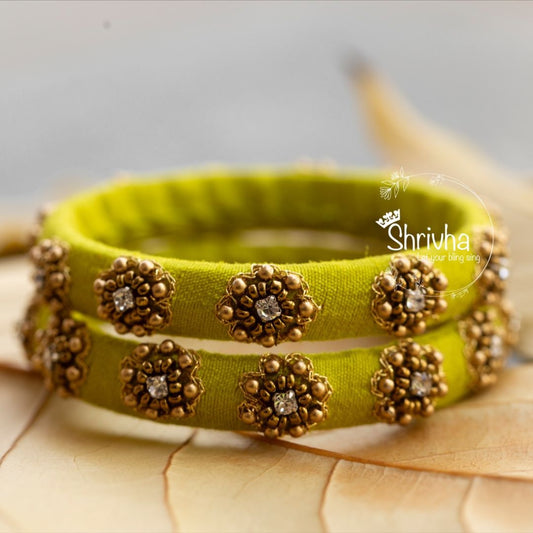 Lime Luxe – Raw Silk Bangle (1 pc)