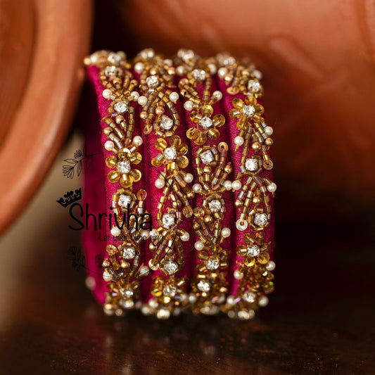 Fuchsia Sparkle – Wedding Bangle (1 pc)